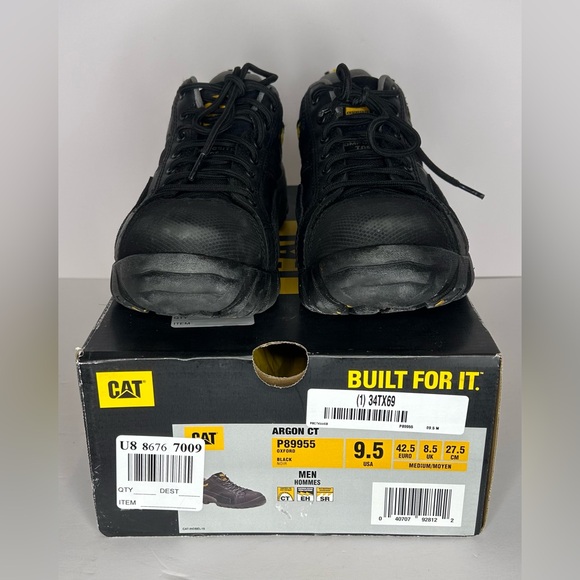 Scarpe CAT Oxford Uomo In Pelle - Modello P725942 - Sneakers Basse Traspiranti Con Suola In EVA, Marrone